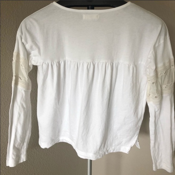 Madewell eyelet embroider/crochet long sleeve top - Picture 2 of 4